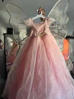 Butterfly fairy dress with giant wings size 7/8 w
