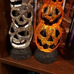 Light Up Glitter Halloween Decor 