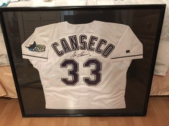Framed Autographed Jose Canseco Tampa Bay Devil Rays Jersey for Sale in  Miami, FL - OfferUp