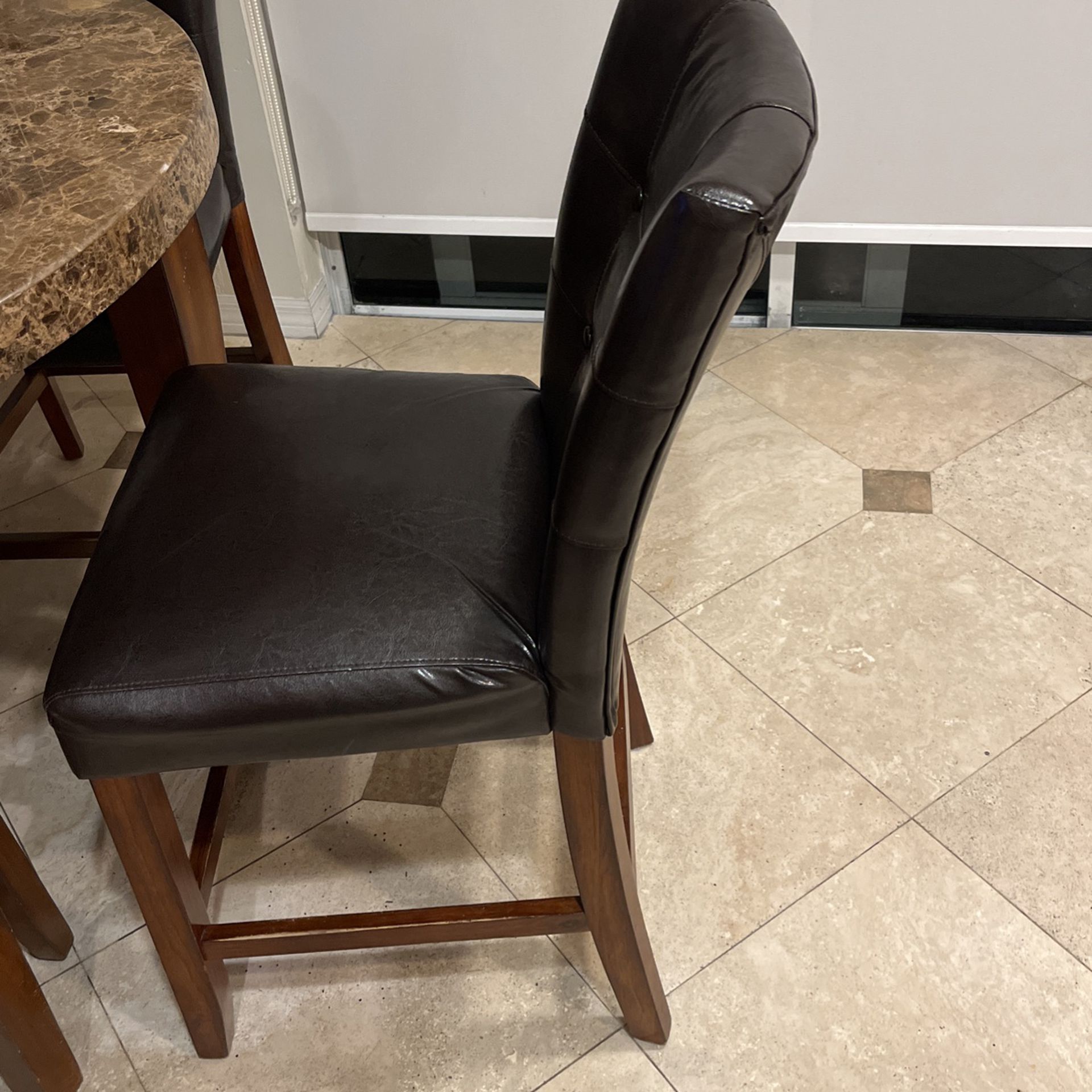 Kitchen Marble Top Table With 4 Chairs 