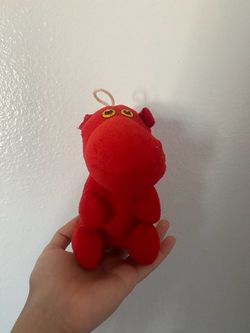 Red hippo plush