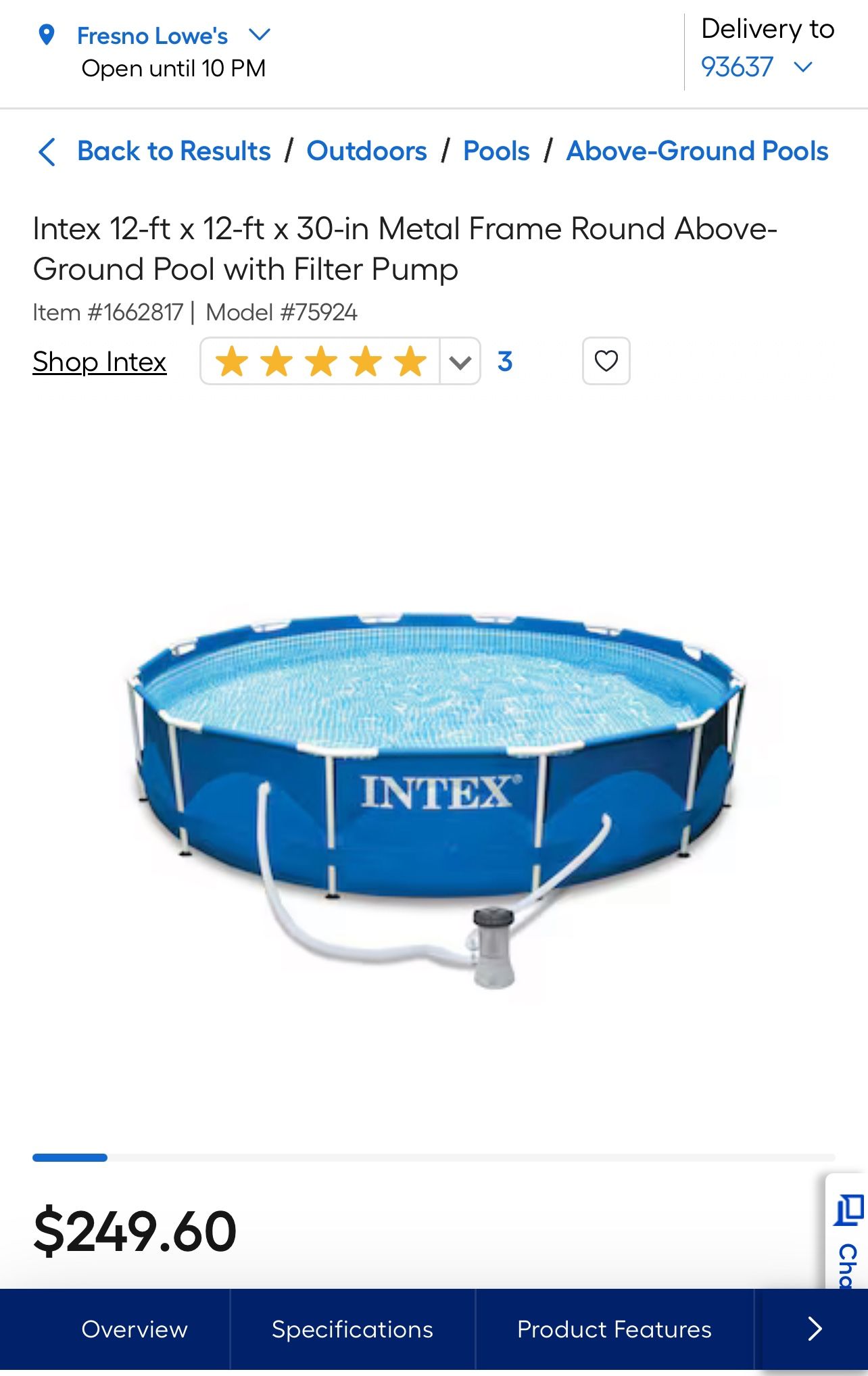 Intex Pool With Filter