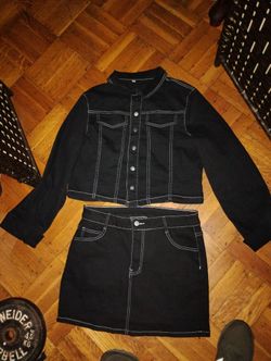 Jeans Jacket With Skirt 