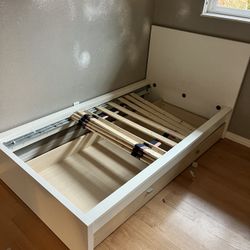 IKEA Malm Twin Bed With Slats