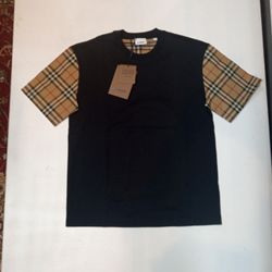 Burberry Check Sleeve Authentic T Shirt 