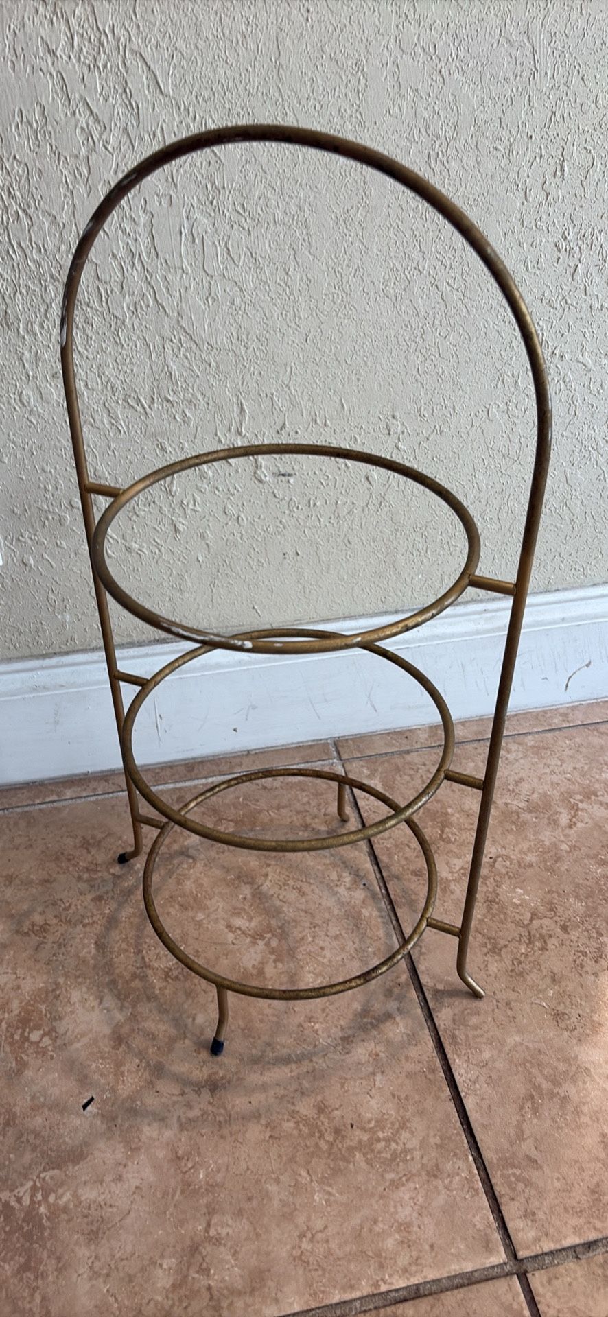 Stand dinner plate bronze, 3 levels, H23β, Diameter 9β.π