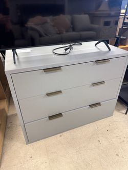 3-Drawer Dresser with Gold Handles