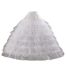 Crinolina blanca para vestido de fiesta largo para quinceañera, vestido de novia de boda, línea A