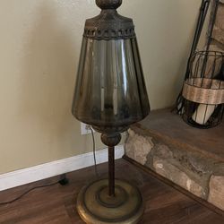 Vintage Regency Three Candle Globe Floor Lamp