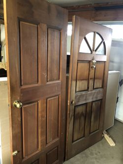 Solid wood heavy door, First door no glass