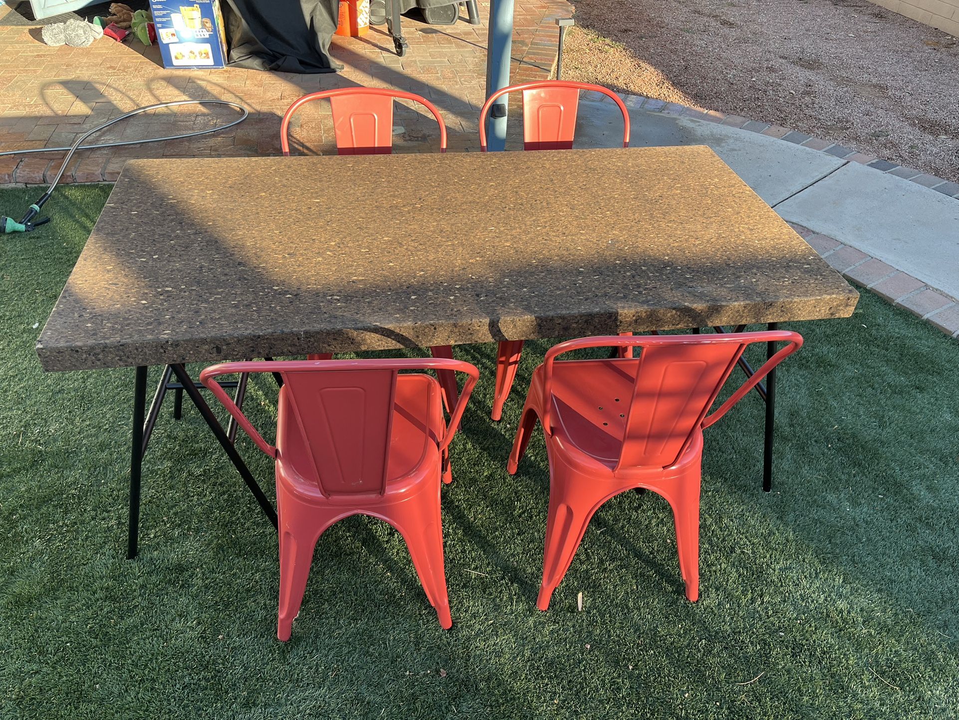 Retro Cork Table And Chairs 
