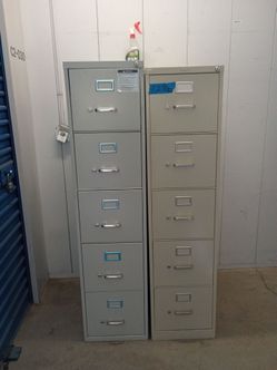 5 drawers metal file cabinet $ 100 each