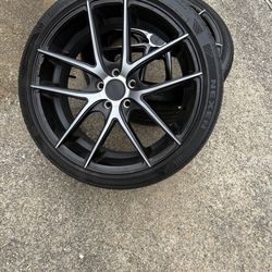 Set Of 4; Niche Targa Wheels With Tires