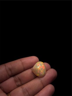 Natural Ethiopian Welo Opal 23.30 Ct Pear Cabochon Loose Gemstone
