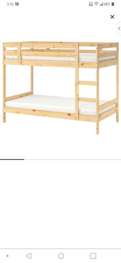 Twin bunk bed oak
