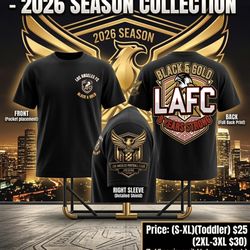 Black & Gold Supporter Tshirt: LAFC 2026 season
