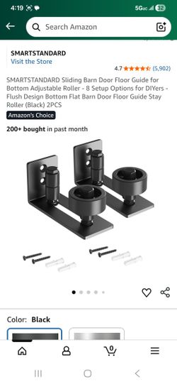 Sliding Barn Door Floor Guide for Bottom Adjustable Roller - 8 Setup Options for DIYers - Flush Design Bottom Flat Barn Door Floor Guide Stay Roller (