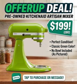 KitchenAid Artisan Stand Mixer - Iconic Green (No Bowl)