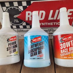 Red Line RACE OIL/ POWER STEERING FLUID/GEAR OIL ....new unopened.
