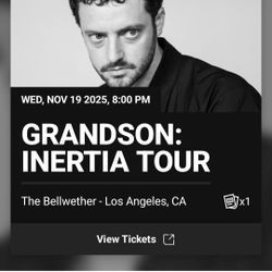 Grandson: INERTIA tour VIP Ticket - Transferable 
