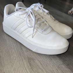 Adidas White Tennis Shoes - Worn Once Sz 8 