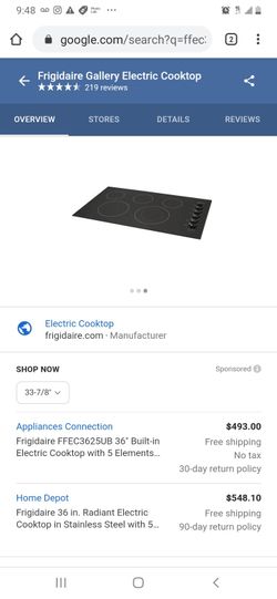 Brand new $275 cooktop