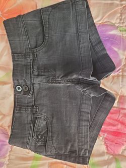 Dark Grey/Black Plaid Shorts