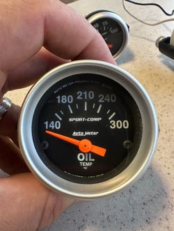 Auto Meter 3348 Sport Comp Electric Oil Temperature Gauge 100-300 F 2 1/16"