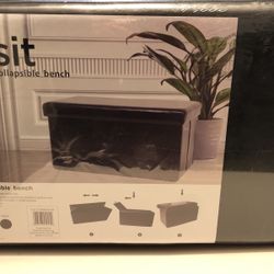 Bench Leatherette Ottoman Collapsible