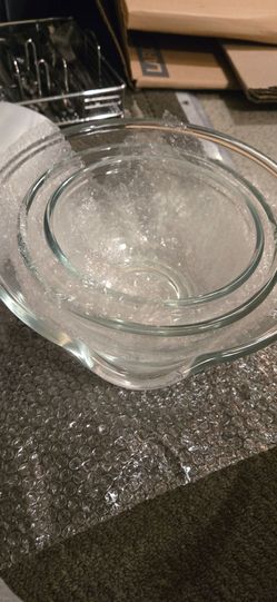 Clear Glass Mixing Bowl Set