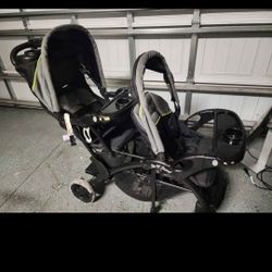 Double stroller sit and stand