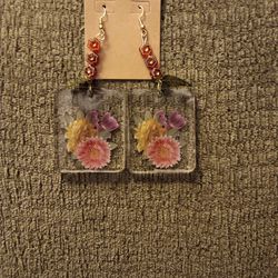 Handcrafted Flower Earrings 