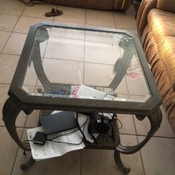 Coffee glass top table 26x26x25 tall $30 No Offer 