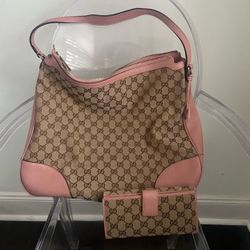 GUCCI GG Canvas Bree bag and Wallet