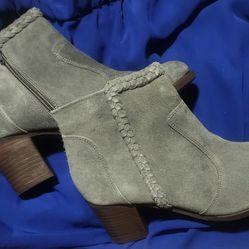 Brand New Real Suede Booties Size 9 With Box
