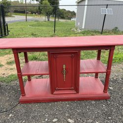 Red Buffet Sideboard Cabinet. 