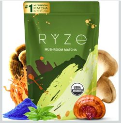 Ryze Mushroom Matcha Green Tea.