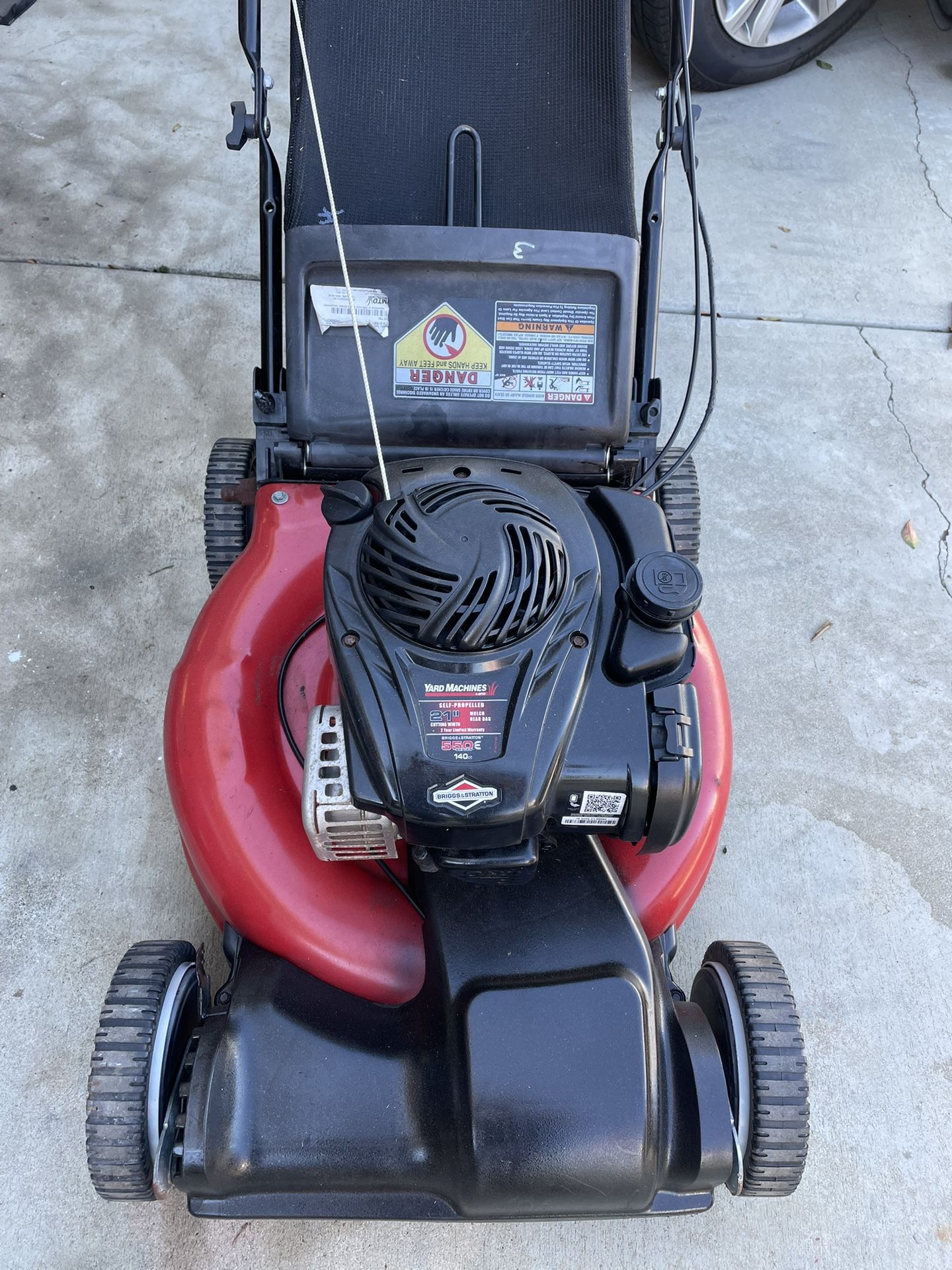 Yard Machine 5.5hp Front Wheel Drive Self Propelled Lawnmower With Newer Bag