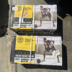 Golds Gym Vinyl Dumbbell Set 40lbs