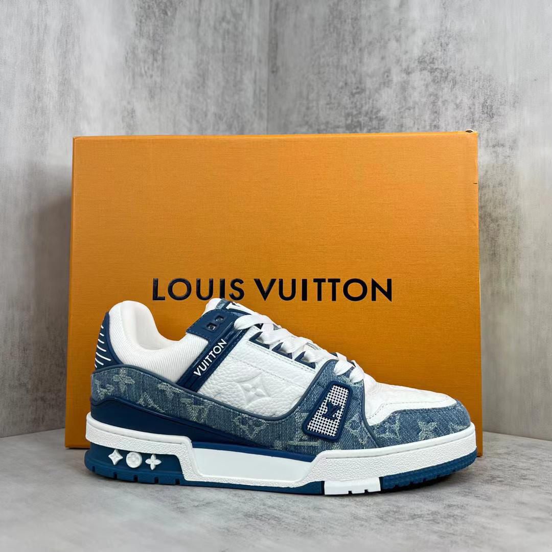 Brand New Louis Vuitton RED/White Velcro strap Mono Trainer Sneakers (Size:  Euro 44 /Men US 10-11) for Sale in Valley Stream, NY - OfferUp