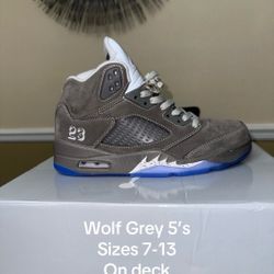 Wolf Grey 5's / Sizes 7-13