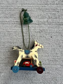 Käthe Wohlfahrt Rocking Horse Wooden Christmas Ornament – New with Tag