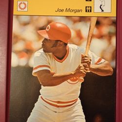 1978 Sportscaster Joe Morgan Cincinnati Reds Hall Of Fame Hof Baseball Card Vtg