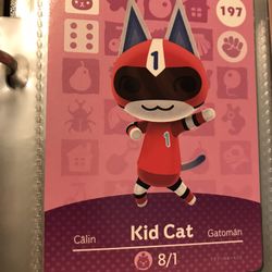 Nintendo Animal Crossing New Horizons Kid Cat Amiibo Card