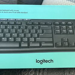 Wireless Combo, Full-Size Keyboard With Mouse