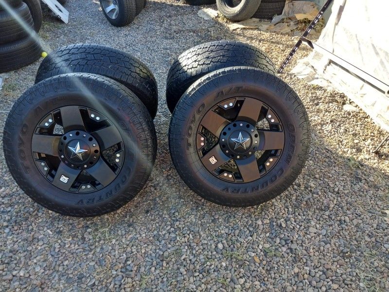 ROCKSTAR RIMS 265/70R17....6 LUGS UNIVERSAL FIT CHEVY SILVERADO YUKON TAHOE SUBURBAN NISSAN TITAN DENALLI TOYOTA TACOMA NISSAN EXTERRA