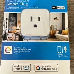 New Enbrighten Wi-Fi Smart Plug - No Hub Required - Alexa & Google Home