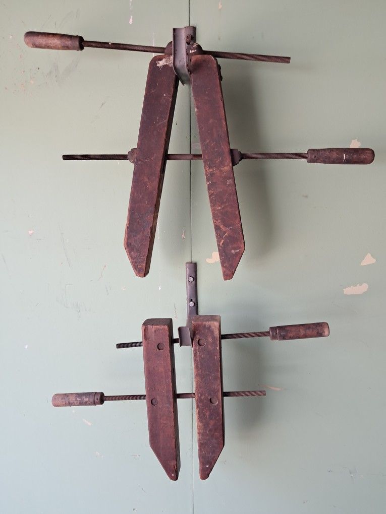 Antique Wooden Hand-screw Clamps