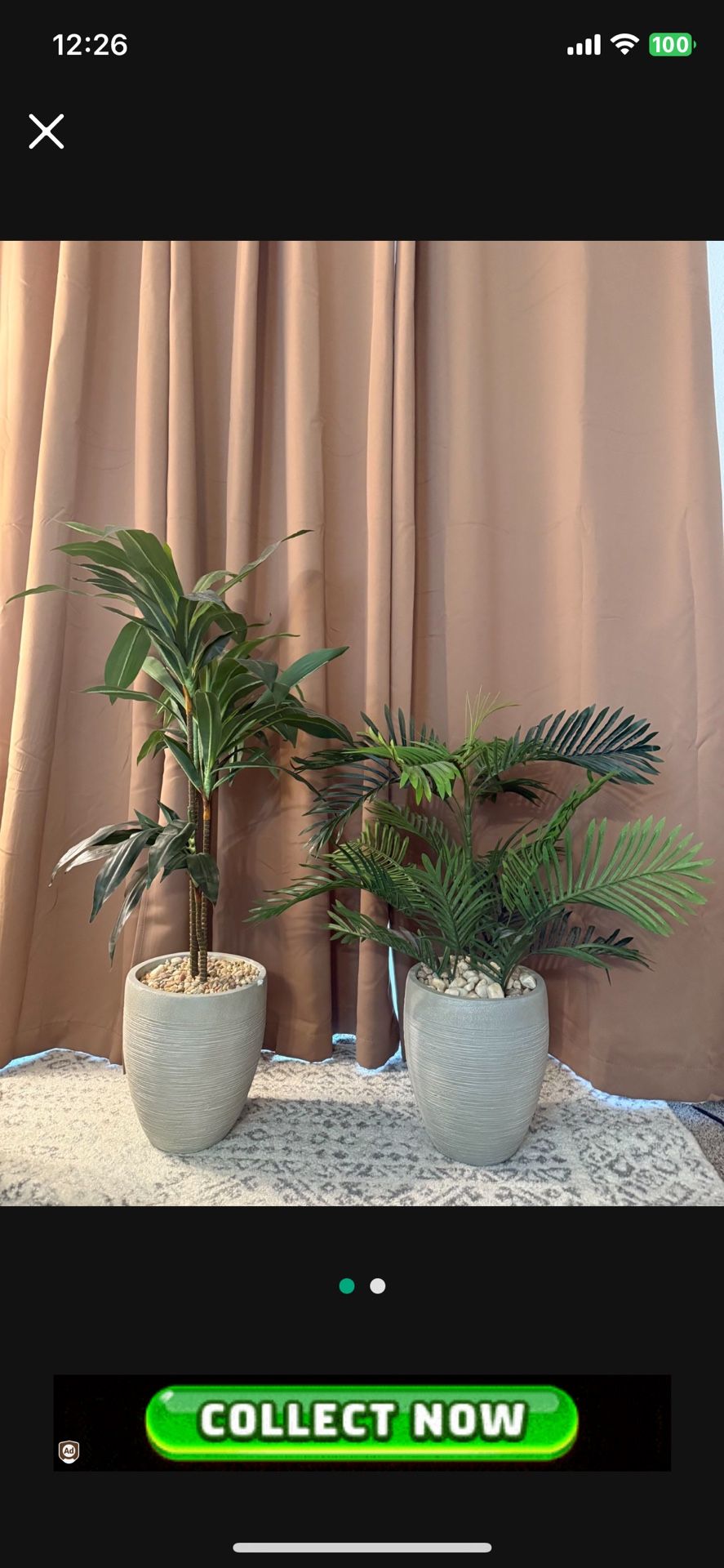 Set of 3 Tall Artificial Potted Plants – Modern Neutral Planters
