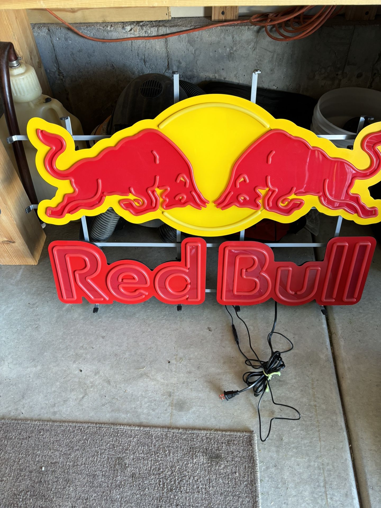 Neon Red Bull sign